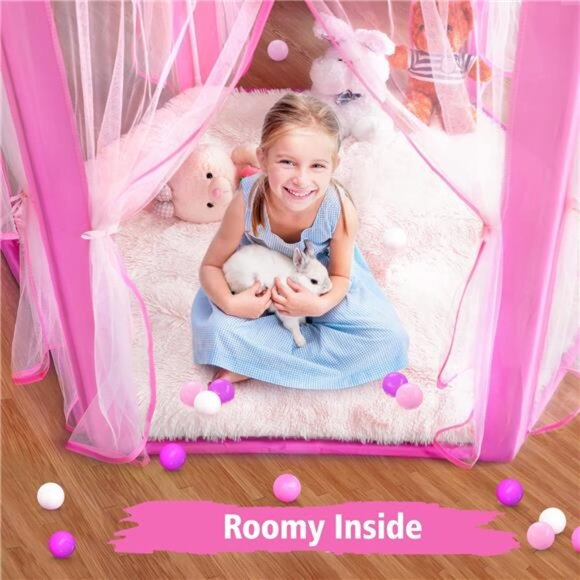 Monobeach Princess Tent Girls Large‎ Playhouse Kids Castle Play Tent with Star - Picture 6 of 6